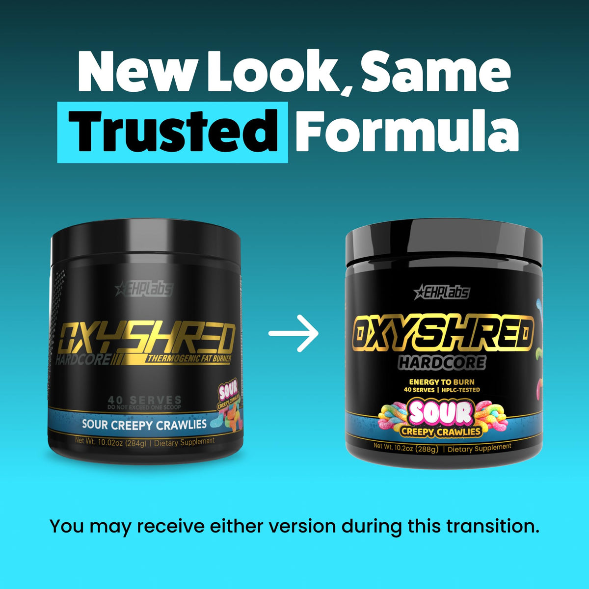 EHP Labs OxyShred Hardcore Super Dosed Pre Workout Powder - Preworkout Powder with L Glutamine & Acetyl L Carnitine, Energy Boost Drink - 275mg of Caffeine - Watermelon Candy, 40 Servings