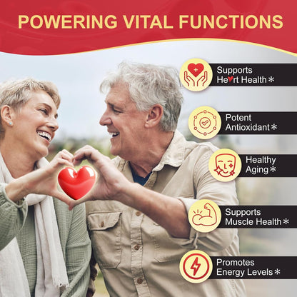 DRFOSTER CoQ10 Ubiquinol 100mg Supplement, Coenzyme Q10 120 Softgels | Maximum Absorption CoQ10, PQQ & MCT, Heart Support, Promotes Energy & Vitality, Antioxidant Support, Non-GMO, Gluten-Free