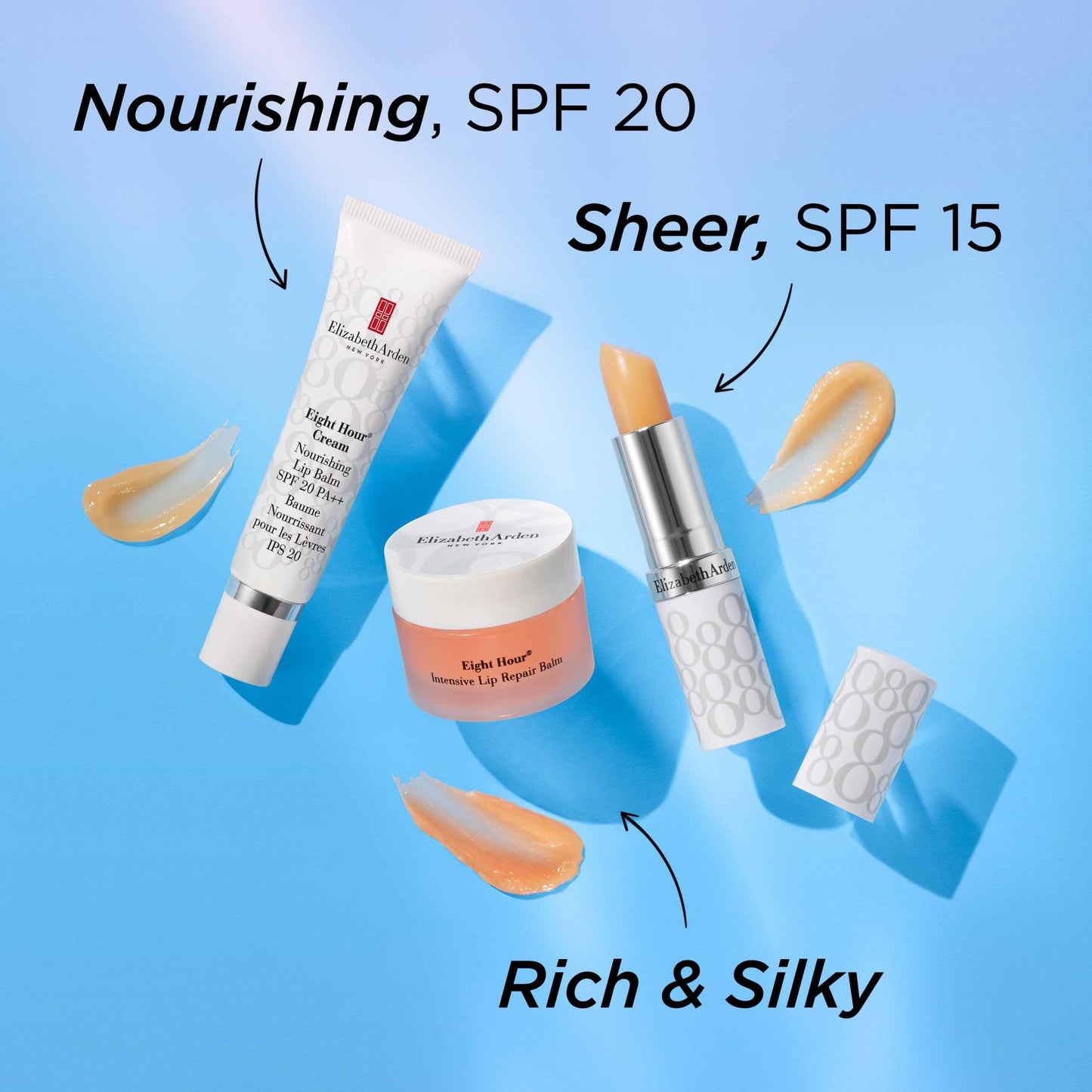 Elizabeth Arden Eight Hour Cream Lip Protectant Stick, Moisturizing Balm, Sheer with Sunscreen, SPF 15, Repairs Cracked Lips, 0.13 oz