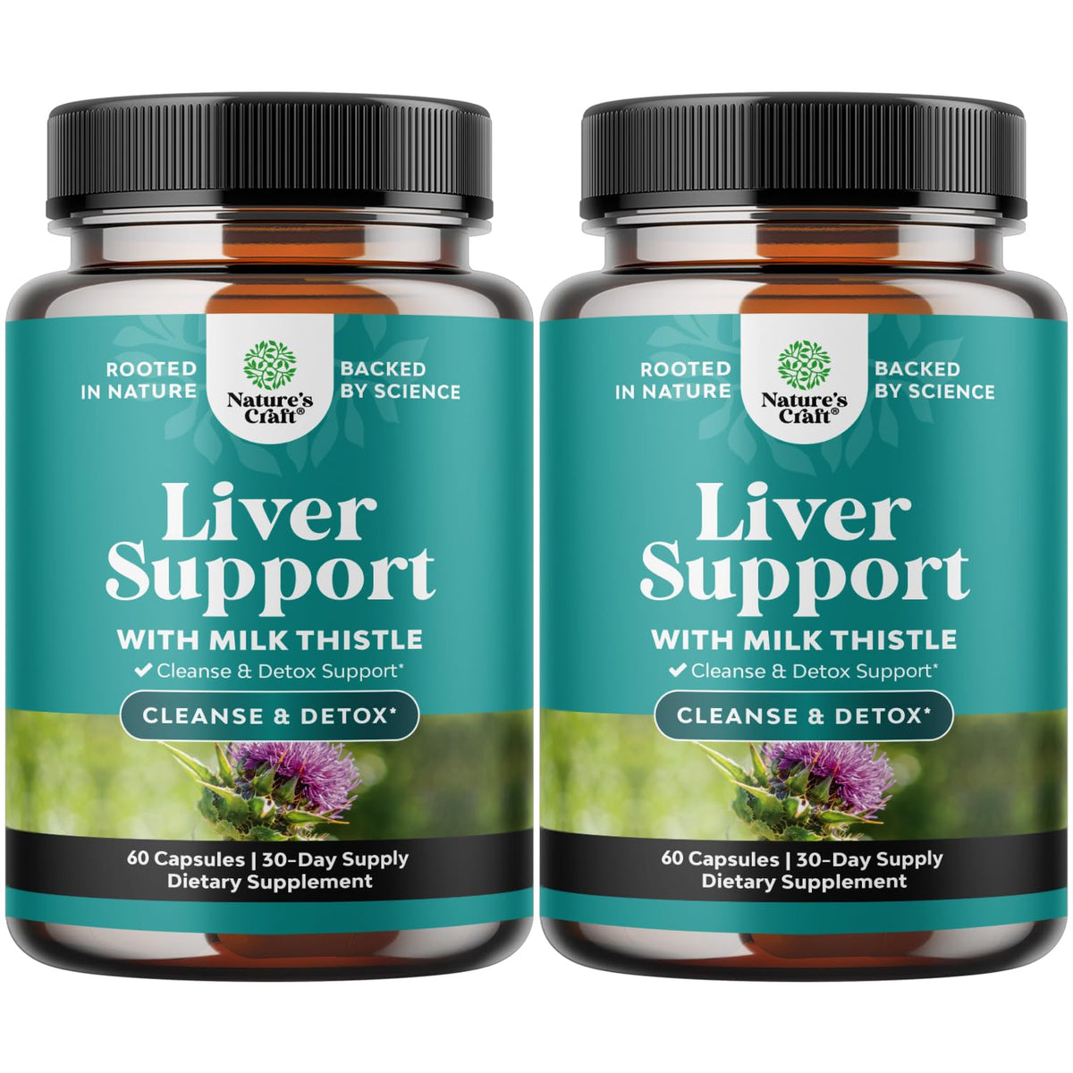Liver Cleanse Detox & Repair - Milk Thistle Supplement for Digestion & Immunity Support - Ginger Root, Choline & Dandelion Root - Herbal Liver Support with Silymarin, Beetroot & Artichoke - 70 Count
