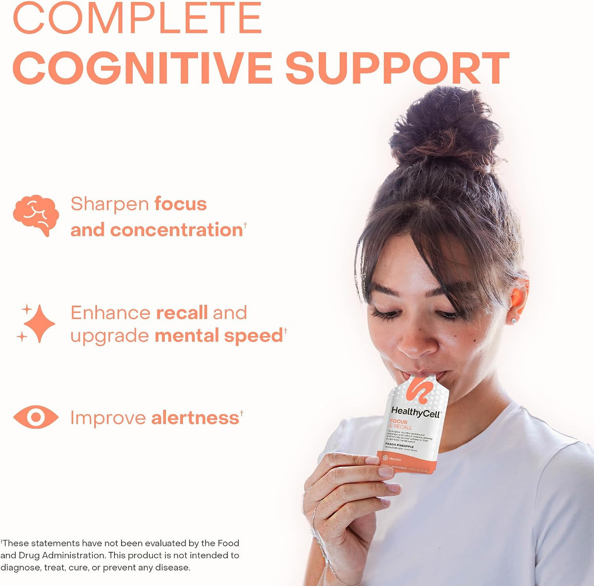 Healthycell Focus & Recall Brain + Immune Super Boost Bundle | Focus & Recall Brain Supplement + Immune Super Boost - Supports memory, concentration, immunity & overall wellness