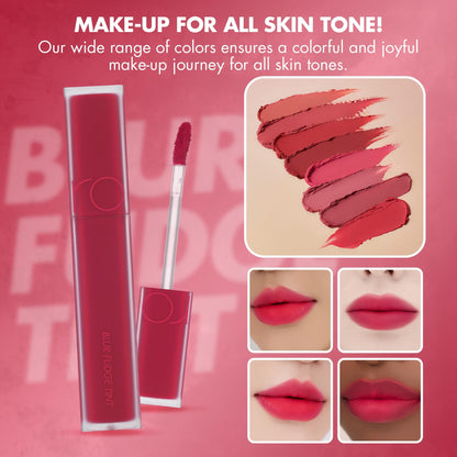 rom&nd OVEEER Shade Series Blur Fudge Tint | Silky Matte Lipstick for Velvety Smooth Lips | Long-Lasting Stain, Wrinkle Blurring, Moisturizing Formula | 16 Burnt Orange | Lip Stain Long Lasting Waterproof | Buildable Matte Blurred Finish | Hydrating Lip S