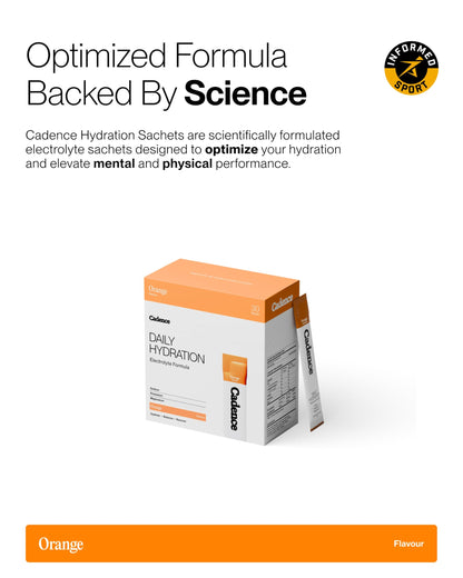 Cadence Sachets Core Melonberry - Carton (5g x 30) Science-Backed Hydration | Electrolyte Formula + Caffeine | Vegan, Keto & Paleo Friendly | Sodium, Potassium & Magnesium for Performance & Recovery