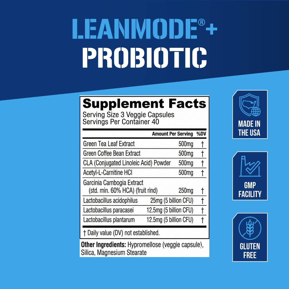 EVL Weight Loss Support Pills - Premium Multipurpose Appetite Metabolism and Fat Loss Support for Men and Women - LeanMode with Green Coffee Bean Extract CLA and Garcinia Cambogia - 50 Servings