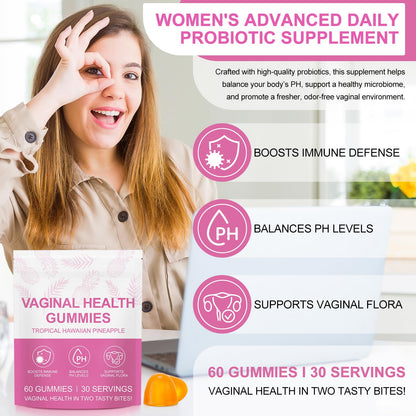 Vital Vaginal Probiotics Source Feminine Gummies,Premium Feminine Balance Gummies,Probiotic Gummies for Prenatal & Postnatal Women - Probiotics for Digestion, pH Balance, Gut Health, Immune Support