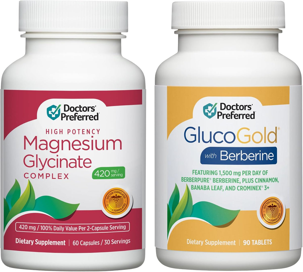DOCTORS' PREFERRED GlucoGold with Berberine and Magnesium Glycinate Supplement