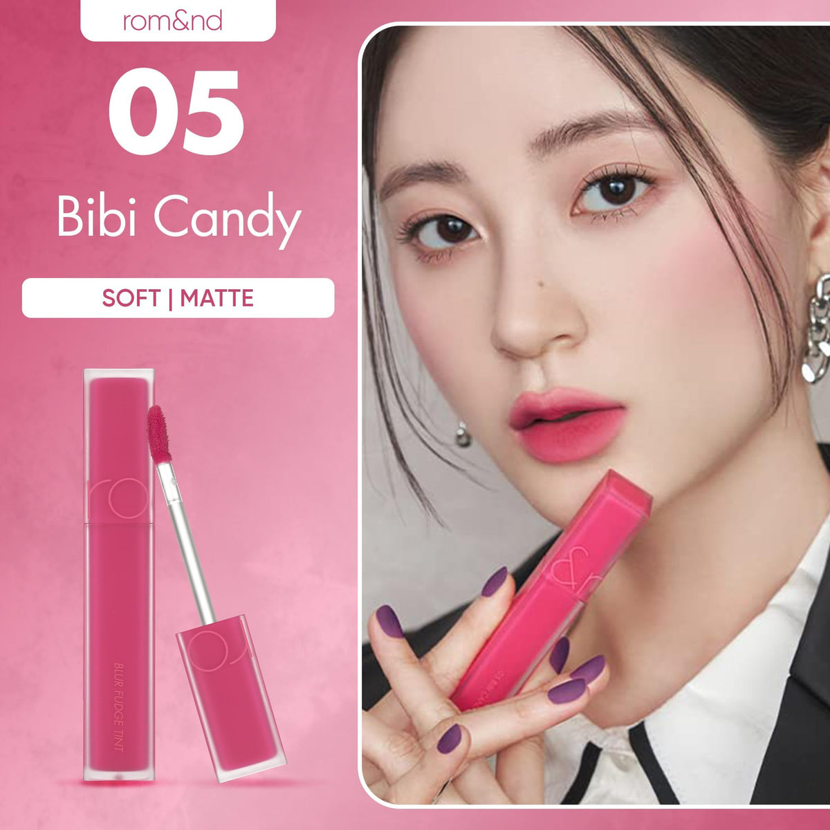 rom&nd OVEEER Shade Series Blur Fudge Tint | Silky Matte Lipstick for Velvety Smooth Lips | Long-Lasting Stain, Wrinkle Blurring, Moisturizing Formula | 16 Burnt Orange | Lip Stain Long Lasting Waterproof | Buildable Matte Blurred Finish | Hydrating Lip S