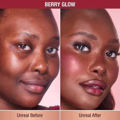 Charlotte Tilbury Unreal Healthy Glow Blush Stick - Buildable Cream Makeup with a Skincare-Infused Formula - Easy to Use, Blendable & Leaves Skin with a Luminous Sheen - Berry Glow