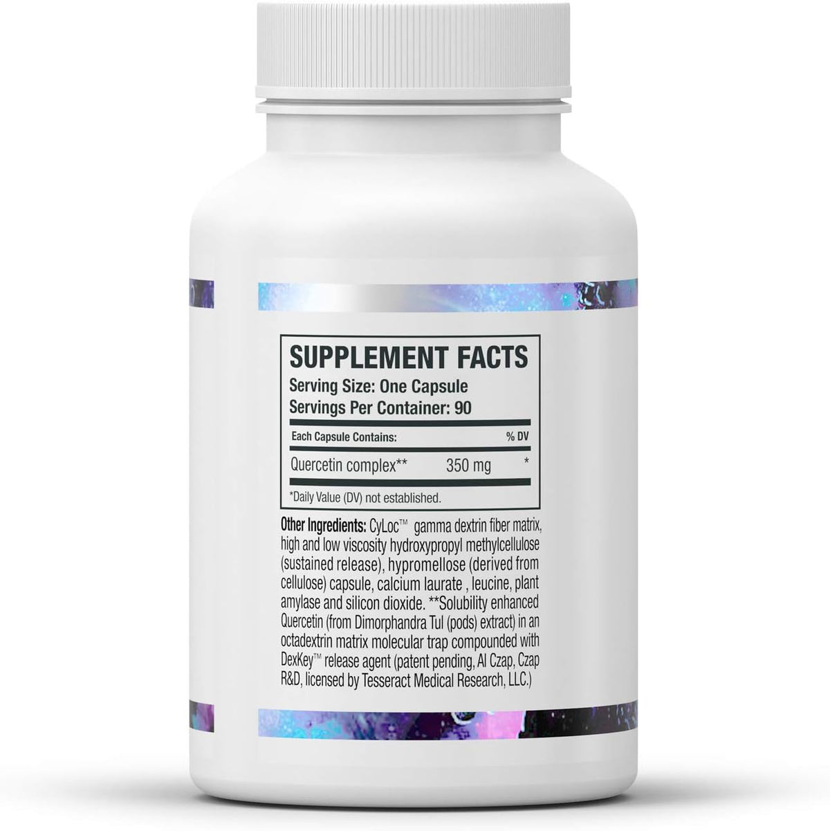 Tesseract Medical Research QuerciSorb SR Quercetin Supplement, Sustained Release, Supports Immune Function and Overall Health, Hypoallergenic. 400 mg, 45 Day Supply
