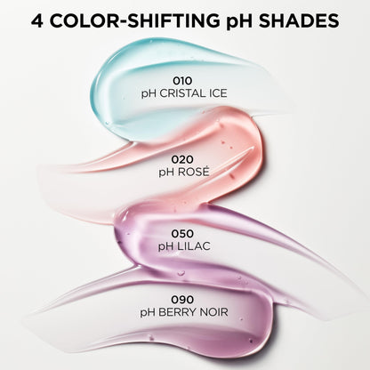 L'Oreal Paris Plump Ambition pH Hyaluron Lip Oil, Color Shifting Lip Tint with 24HR Hydration, Volumizing Shine and Lasting Color, 090 pH Berry Noir