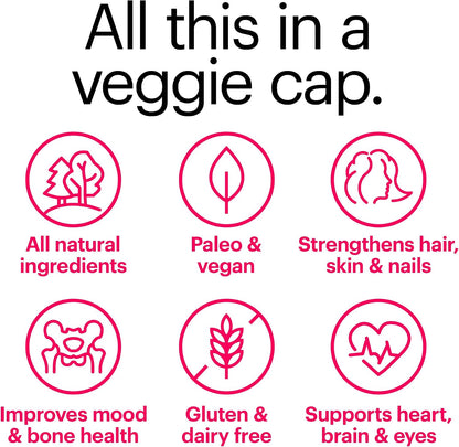 Wellthy Her Women's Daily Vegan Multivitamin for Women, Natural Ingredients for Healthy Hair, Skin, & Nails with Essential Micronutrients (30 Day)