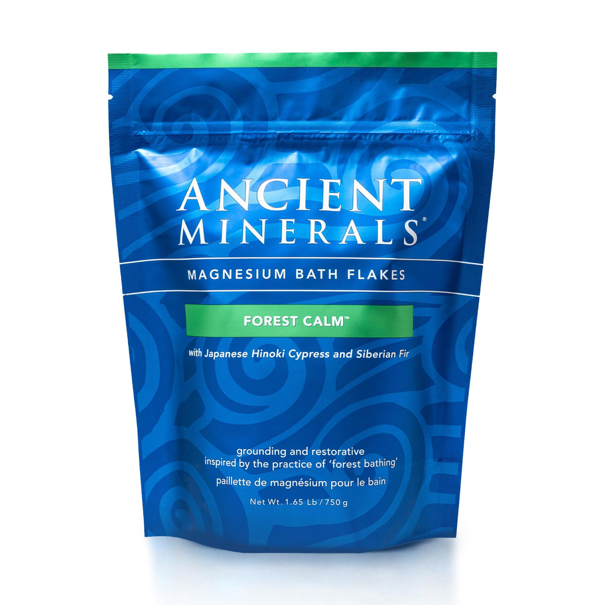 Ancient Minerals Magnesium Bath Flakes Ultra with MSM, Zechstein, 1.65lb | Zechstein magnesium chloride + OptiMSM organic sulfur bath salts. Soothing mineral soak for skin & body. 1.65 lb.