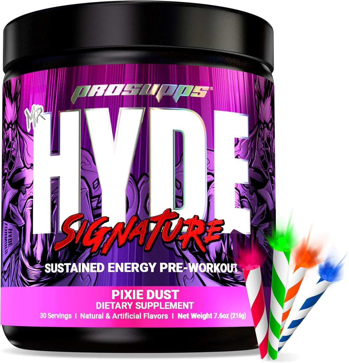 ProSupps L-Carnitine 3000 Stimulant Free Liquid Shots (31 Servings, Berry) and Mr. Hyde Signature Series Pre-Workout Energy Powdered Drink (30 Servings, Pixie Dust) Bundle