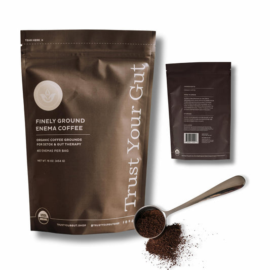 Trust Your Gut Organic Ground Coffee Enema for Detox and Gut Health, Mold Free Colon Cleanse Gerson Enema Coffee Women and Men, 40 Enemas per Bag - 1lb