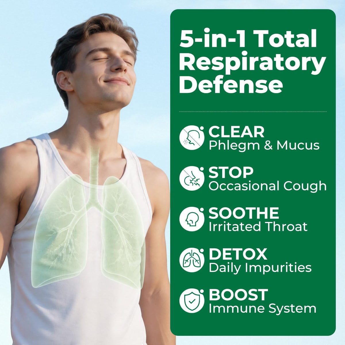 OxyEnergy Mullein Leaf Extract for Lungs, 9-in-1 Lung Detox for Smokers with Thyme, Ivy, Licorice & Quercetin, Mucus Relief, Respiratory & Immune Support, Alcohol Free, Non-GMO, 21 Sticks Mint Berry