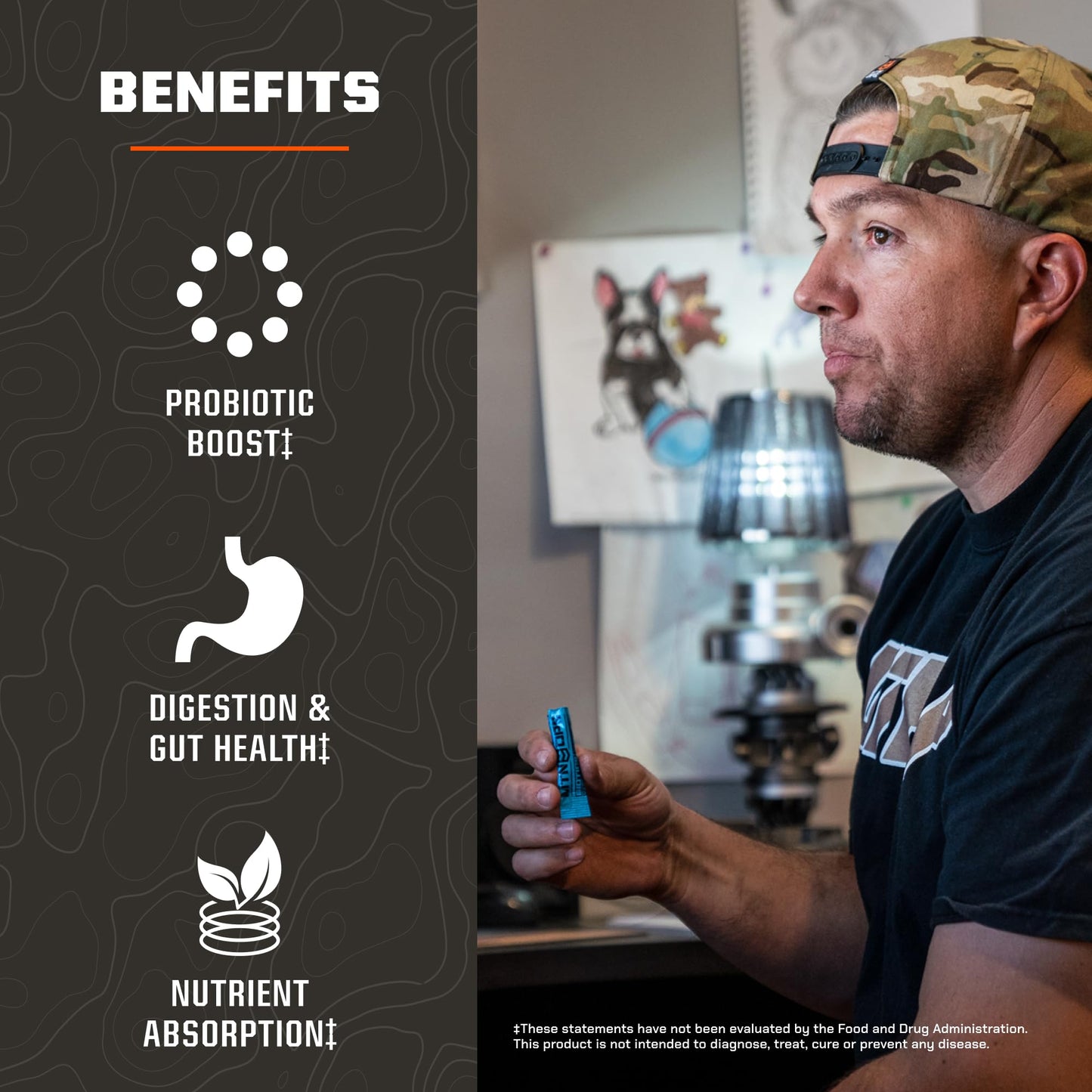 MTN OPS Biotics STM On‑the‑Go Probiotic Supplement for Gut Health, Digestion & Immune Support – Sugar‑Free, Natural Flavors Variety Pack, 30 Servings – Fast, Convenient Daily Gut Health Formula
