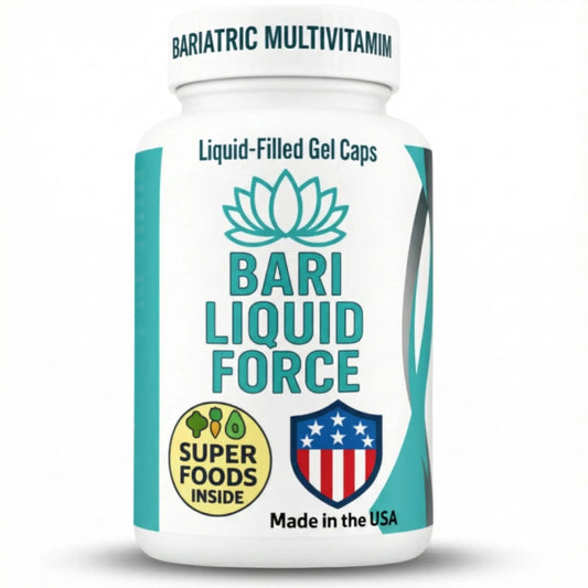 Bariatric Multivitamin with Iron – 2 Softgels Daily, Liquid-Filled Rapid-Absorption Softgels for Gastric Sleeve & Bypass Patients – Bari Liquid Force Universal Body Labs