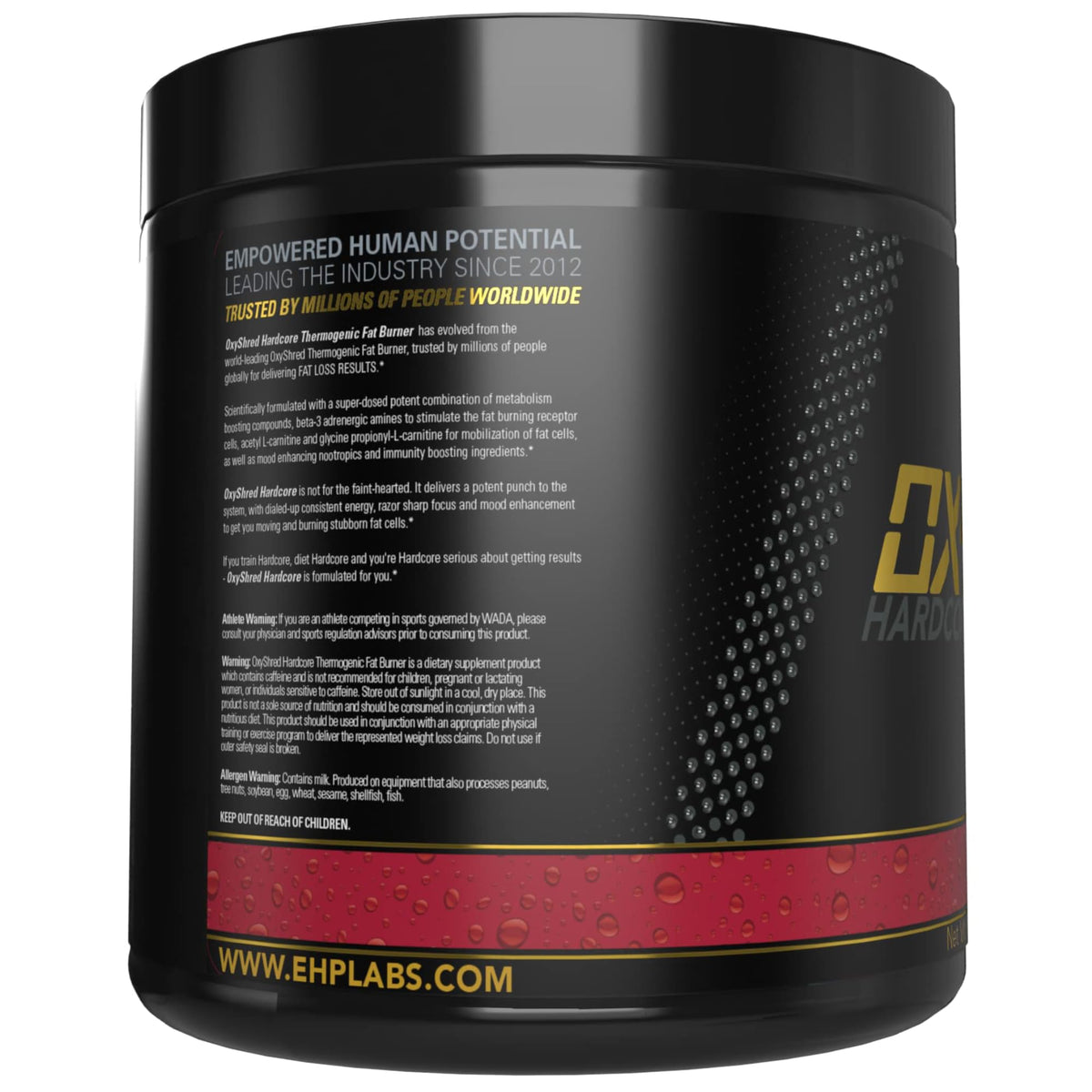 EHP Labs OxyShred Hardcore Super Dosed Pre Workout Powder - Preworkout Powder with L Glutamine & Acetyl L Carnitine, Energy Boost Drink - 275mg of Caffeine - Watermelon Candy, 40 Servings