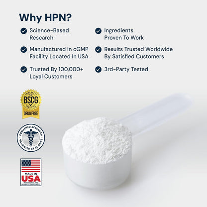 HPN C2 Creapure Creatine for Strength & Recovery, 100 Servings | Ultra-pure Creapure creatine supports strength, performance and recovery; vegan, non-GMO and independently tested.