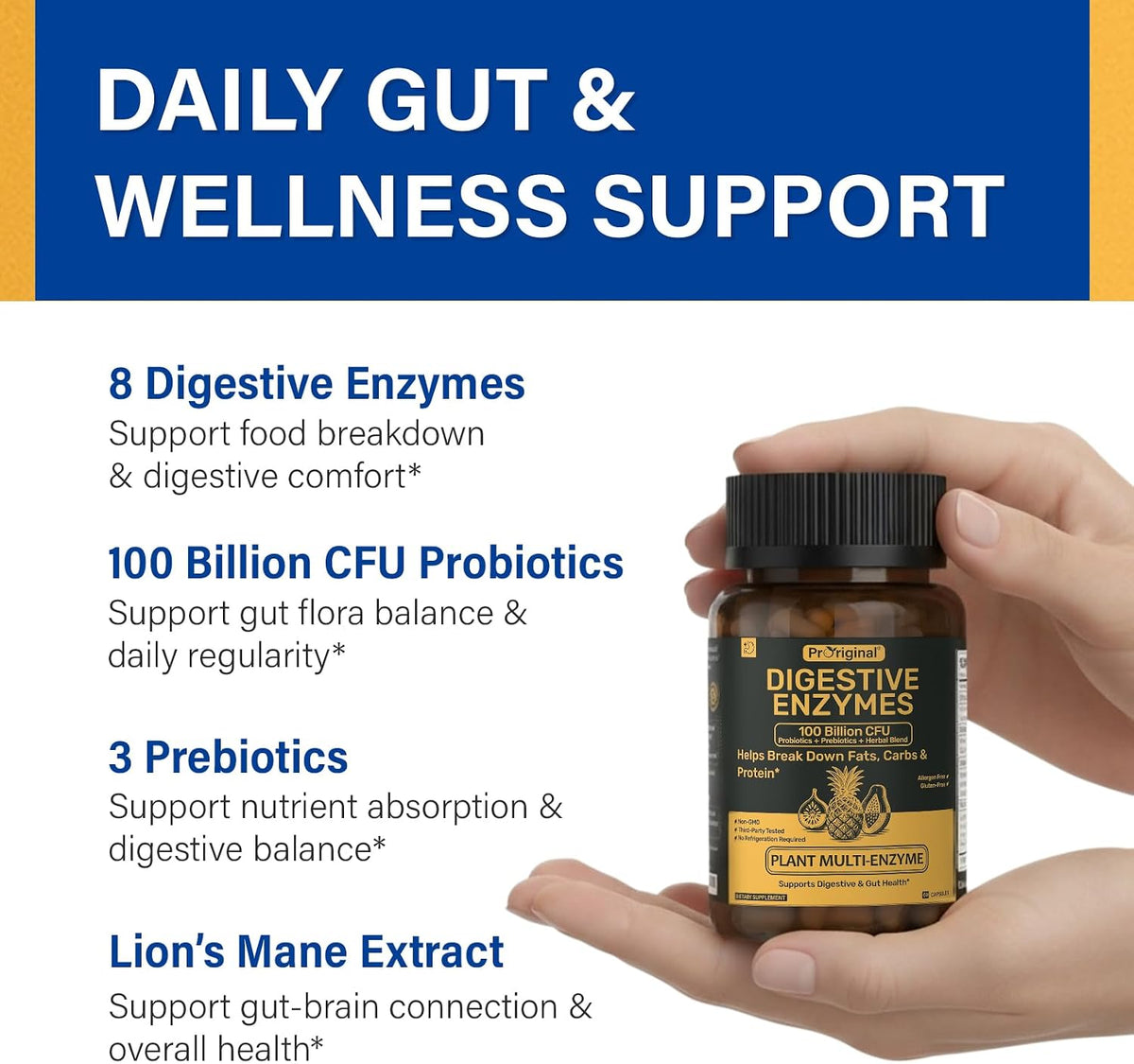Probiotics & Digestive Enzymes Bundle – 100 Billion CFU Probiotic with 35 Strains + Multi Enzyme Complex for Men & Women – Supports Digestive Balance, Gut Health & Nutrient Absorption – Vegan, Non-GMO