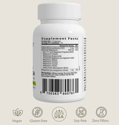 BiOptimizers Magnesium Breakthrough 4.0, (30 Capsules) & Mushroom Breakthrough Powder (Salted Caramel, 15 Servings) - Natural Sleep and Brain Superfood & Supplement Bundle