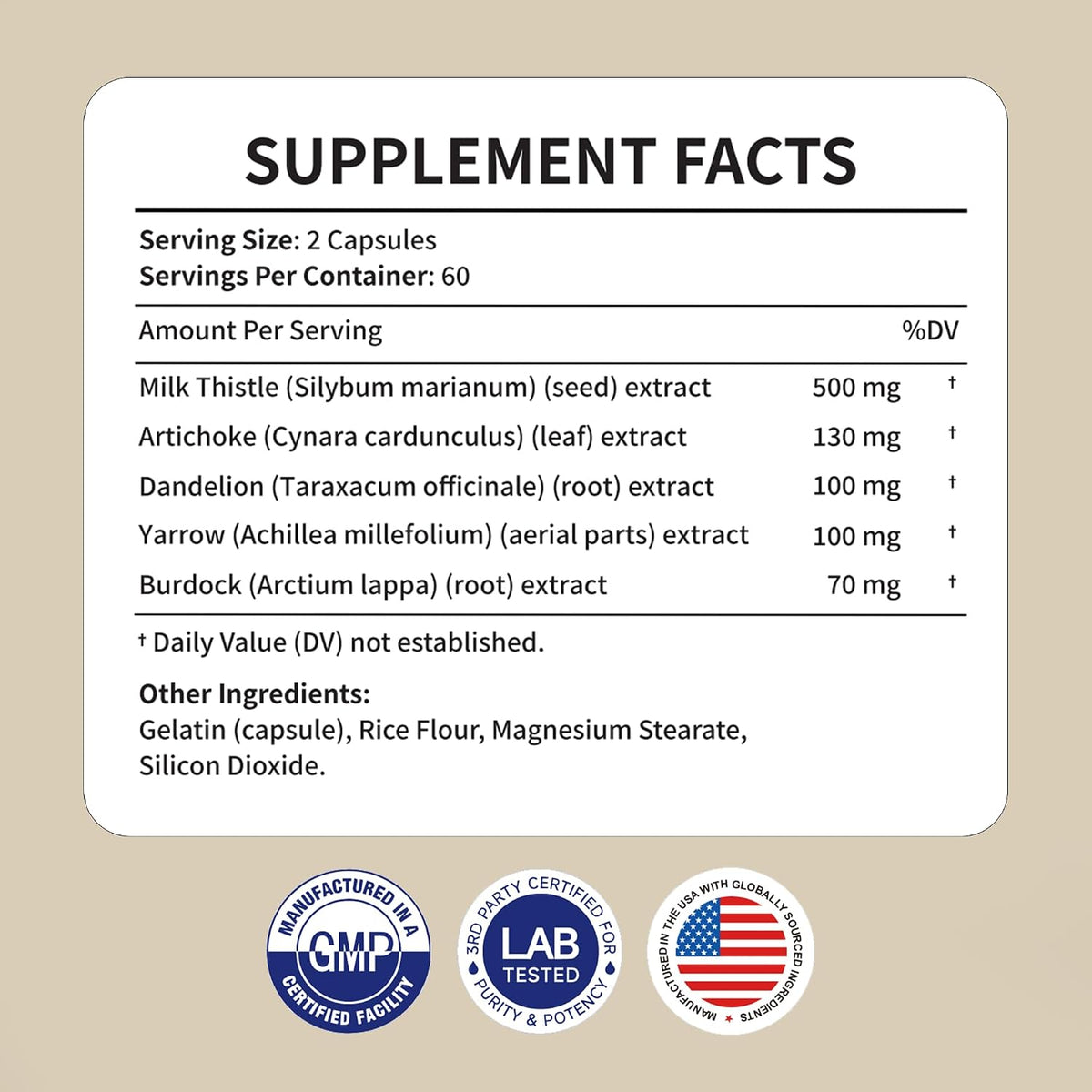 ‌Liver Protector – Liver Support Supplement with Milk Thistle, NAC & Turmeric | Helps with Digestive Comfort, Gluten-Free & Vegan Capsules (60 Count)‌