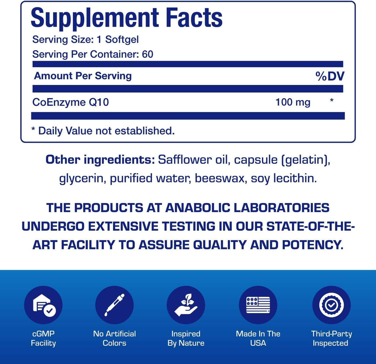 High Absorption CoQ10 100mg Softgels - Clinical Formula Coenzyme Q10 100mg for Skin Heart Energy Antioxidant and Brain Support - Easy to Swallow - Made in The USA in cGMP Facilities - 60 Servings