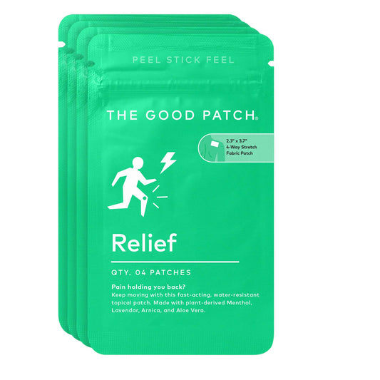The Good Patch Muscle Pain Relief Patches, Natural Patch with Menthol, Lavender, Arnica and Aloe Vera, Sustained Release, Plant Powered Wearable Wellness, For Back, Neck, Arms, Legs (16 Total Patches) The Good PatchBuy Supplements Australia