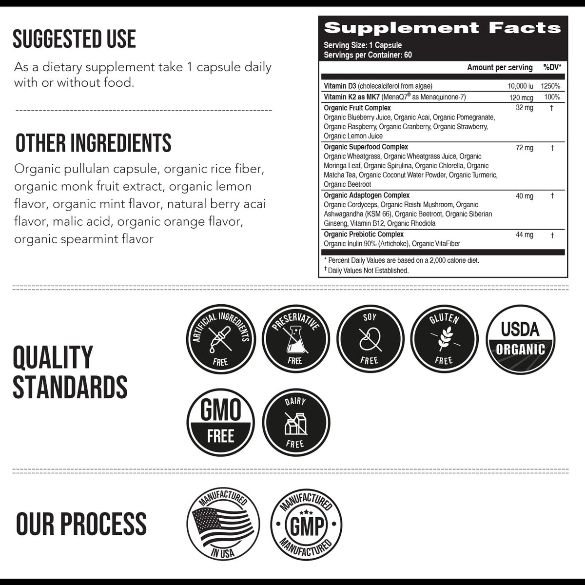 Organic Plant D3 K2 vitamin 10000 iu - All-Trans MK7 from MenaQ7 (120 mcg K2) - 100% Organic & Plant-Based Sublingual D3 Drops 10,000 iu (Cholecalciferol), 100% Vegan - Supports Immunity, Bone, Brain