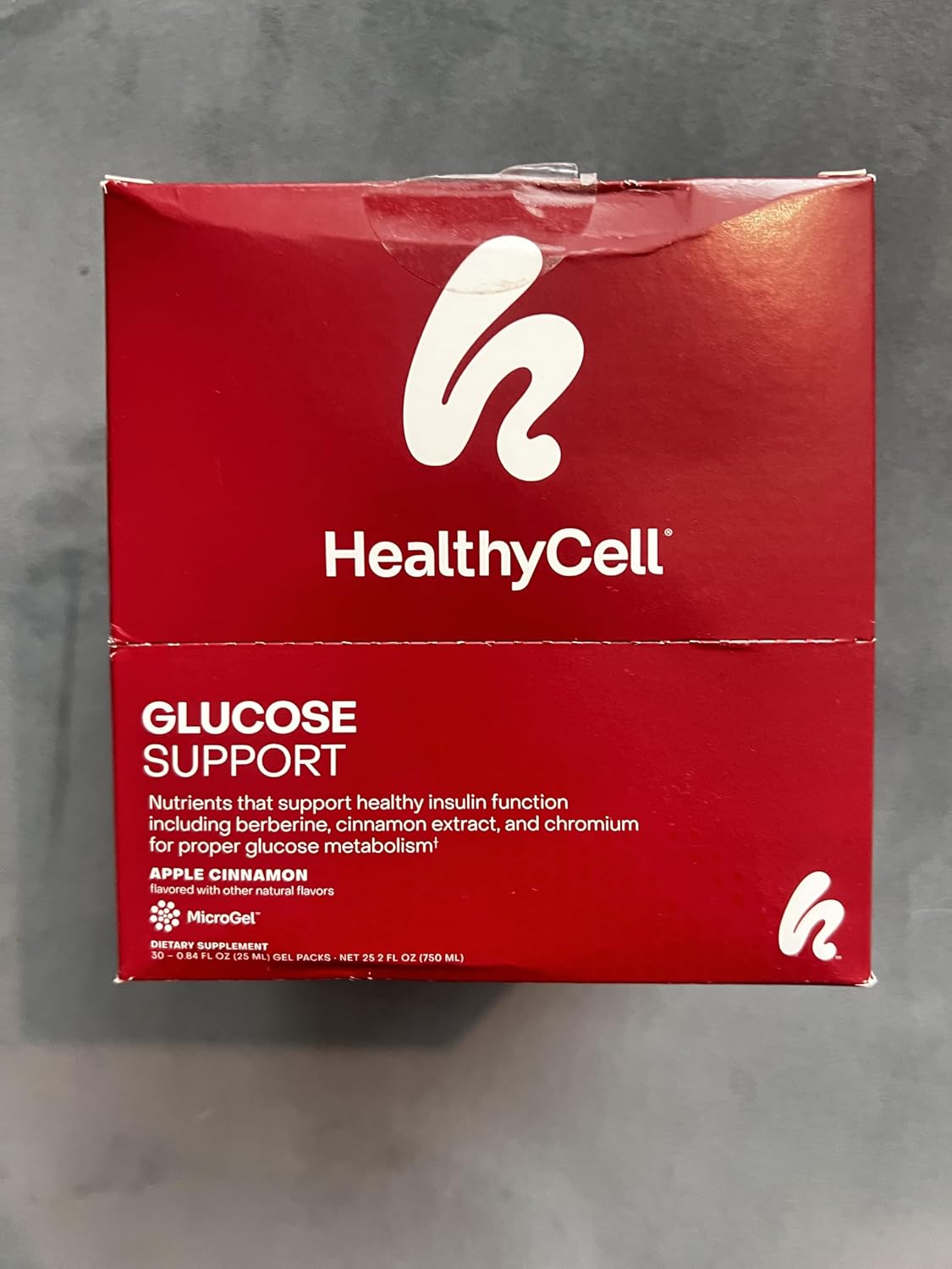 Healthycell Glucose Support Supplement to Support Balanced Blood Sugar | Berberine, Cinnamon & Chromium for Healthy Insulin Function & Proper Glucose Metabolism - 30 Gel Packs, Apple Cinnamon Flavor