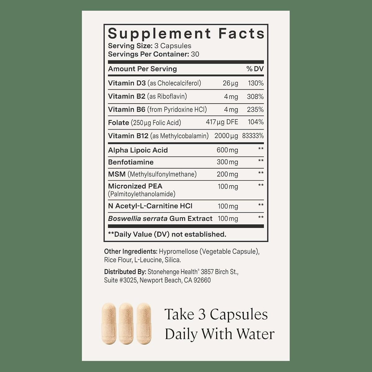 Stonehenge Health Dynamic Joint & Dynamic Nerve Bundle Supplements Supports: Joint Discomfort, Stiffness, Support Comfort, Tingling, Numbness, Burning, Joint Health
