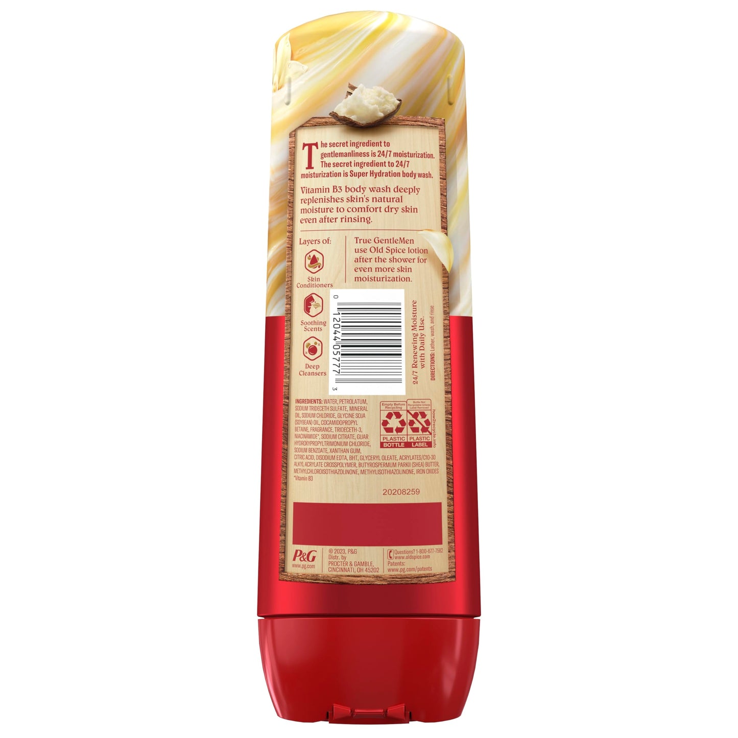 Old Spice Body Wash GentleMan’s Super Hydration for Men, 24/7 Renewing Moisture, Gentle on Skin with Skin Conditioners