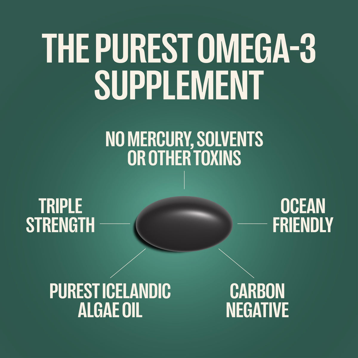 ORLO Prenatal DHA Supplement 1000mg - Mercury & Heavy Metals Free Algae Oil - Icelandic Nordic Omega-3, Mom & Baby Brain Development, No Fishy Aftertaste, 120 Vegan Easy-to-Swallow Mini Softgels & Jar