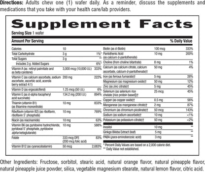 Country Life Adult Chewable Multivitamin, Pineapple Orange, 60 Wafers