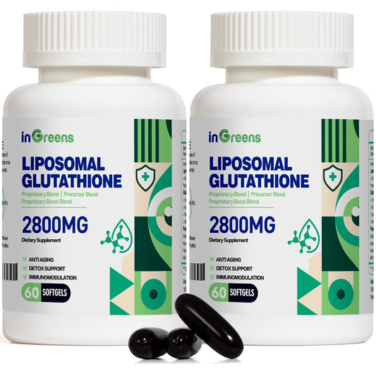 inGreens 2800 MG Liposomal Glutathione Supplement, Detoxifying & Immune, Aging Defense, Energy, Glutathione Unique Formulation Reduced inGreensBuy Supplements Australia