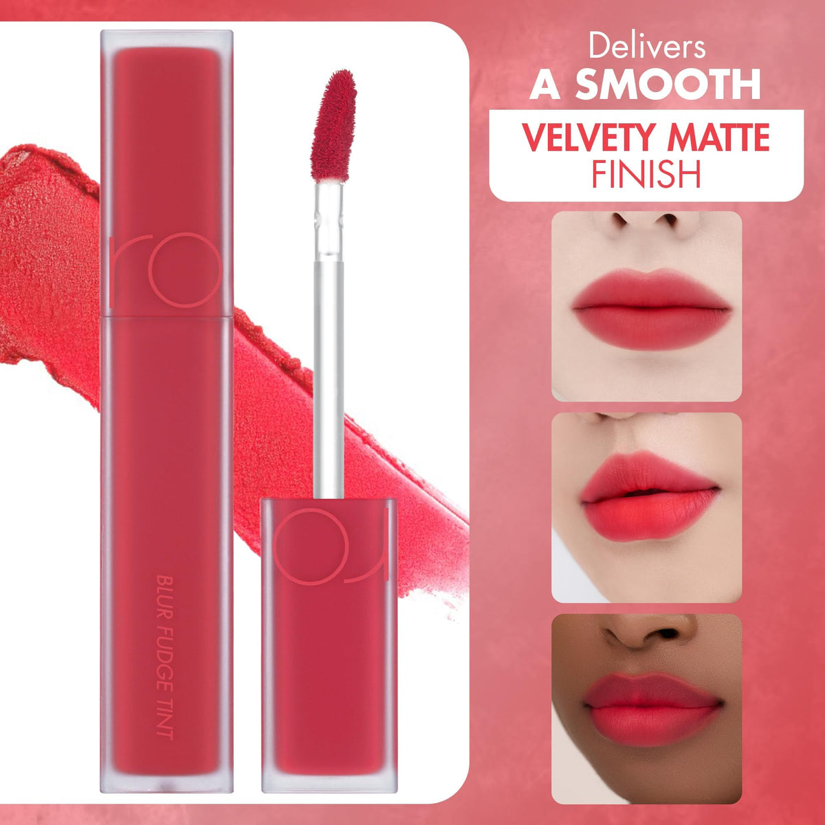 rom&nd OVEEER Shade Series Blur Fudge Tint | Silky Matte Lipstick for Velvety Smooth Lips | Long-Lasting Stain, Wrinkle Blurring, Moisturizing Formula | 16 Burnt Orange | Lip Stain Long Lasting Waterproof | Buildable Matte Blurred Finish | Hydrating Lip S