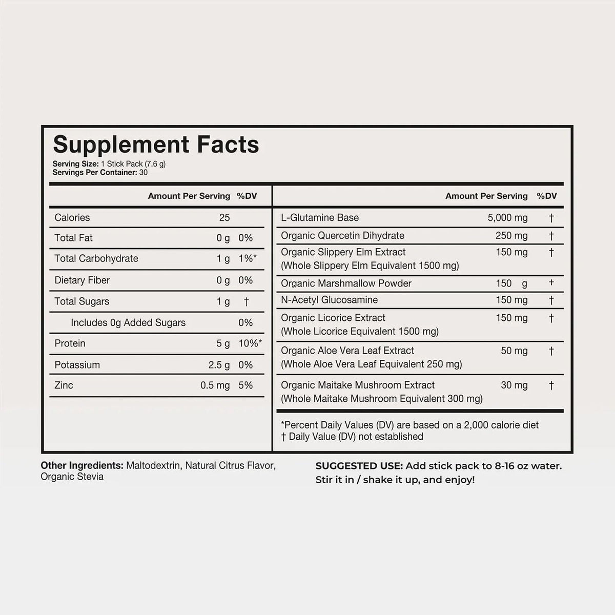 Terra Health Essentials Solusticks Gut - Leaky Gut Supplement - Complete Stomach Lining Repair, Digestive Support & Muscle Recovery - Slippery Elm, Licorice, L Glutamine Powder - Orange, 30 Sticks