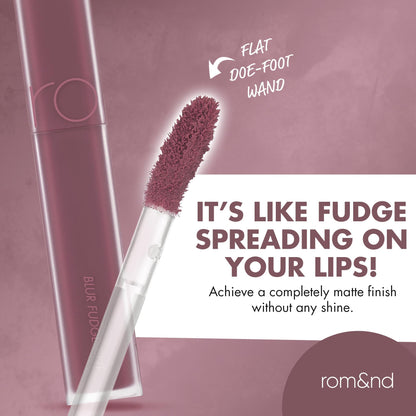 rom&nd OVEEER Shade Series Blur Fudge Tint | Silky Matte Lipstick for Velvety Smooth Lips | Long-Lasting Stain, Wrinkle Blurring, Moisturizing Formula | 16 Burnt Orange | Lip Stain Long Lasting Waterproof | Buildable Matte Blurred Finish | Hydrating Lip S