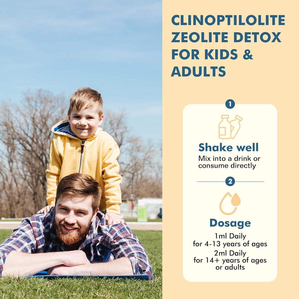 Zeolite Detox for Kids and Adults, Zeolite Clinoptilolite Liquid Drops with Chlorella, Magnesium, Zinc, Methy Vitamin B12 & D3, Gut Liver Detox Cleanse, Immunity, Pineapple Flavor 4 Fl Oz