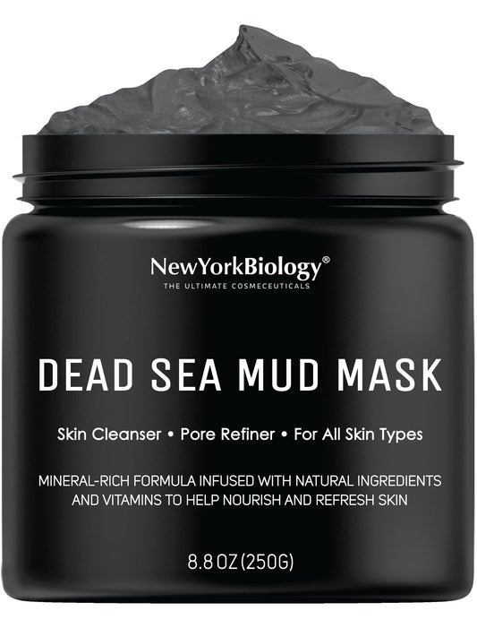 New York Biology Dead Sea Mud Mask for Face and Body | Spa Quality Pore Refiner for Oily Skin | Natural Skincare for Women & Men