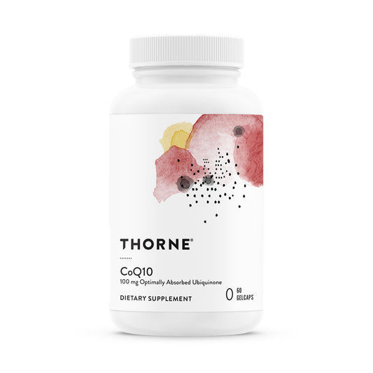 THORNE - CoQ10 - 100mg Optimally Absorbed Ubiquinone Supplement - Supports Heart Health, Brain Function, Cellular Energy Production & Healthy Aging* - Third-Party Certified - Gluten-Free - 60 Softgels THORNE buy supplements Au