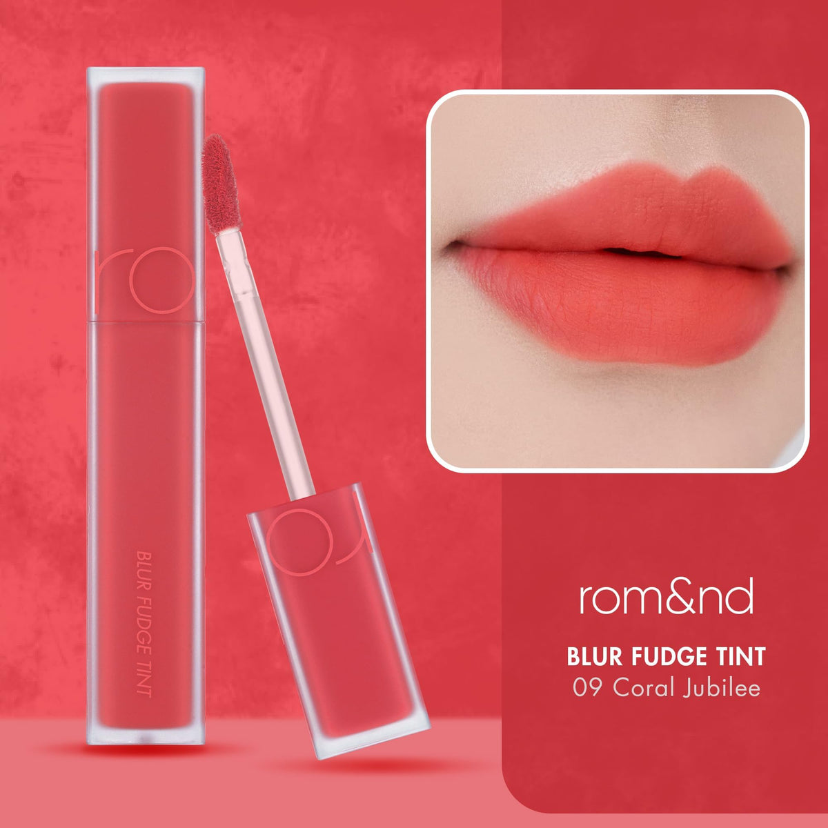 rom&nd OVEEER Shade Series Blur Fudge Tint | Silky Matte Lipstick for Velvety Smooth Lips | Long-Lasting Stain, Wrinkle Blurring, Moisturizing Formula | 16 Burnt Orange | Lip Stain Long Lasting Waterproof | Buildable Matte Blurred Finish | Hydrating Lip S