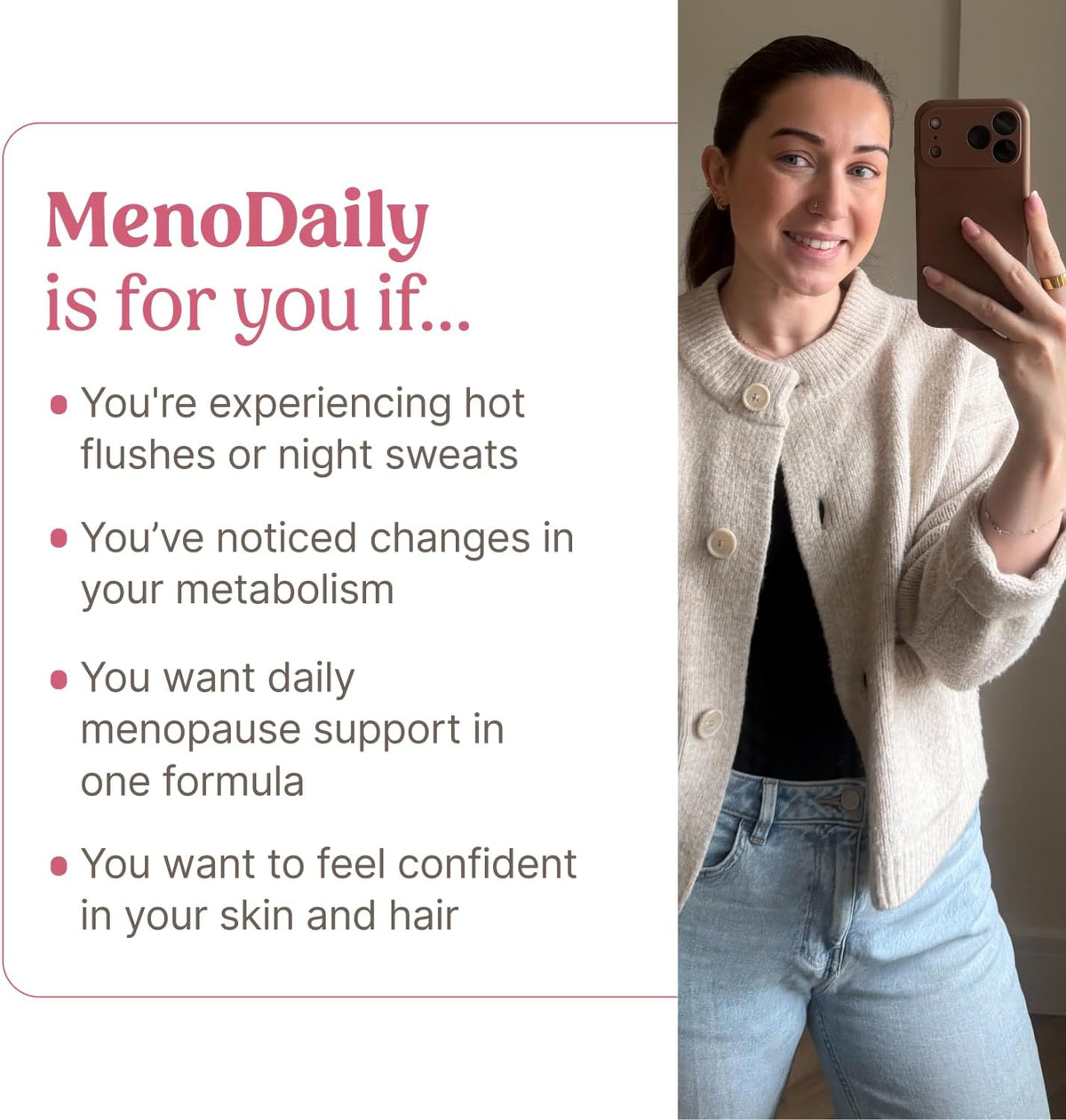 Happy Mammoth MenoDaily for Menopause, Hair, Skin, and Metabolism