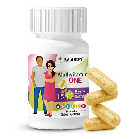 BariatricPal Multivitamin ONE 1 per Day! Bariatric Multivitamin Capsule with 18 mg of Iron | Easy to Swallow Capsule | BariatricPal