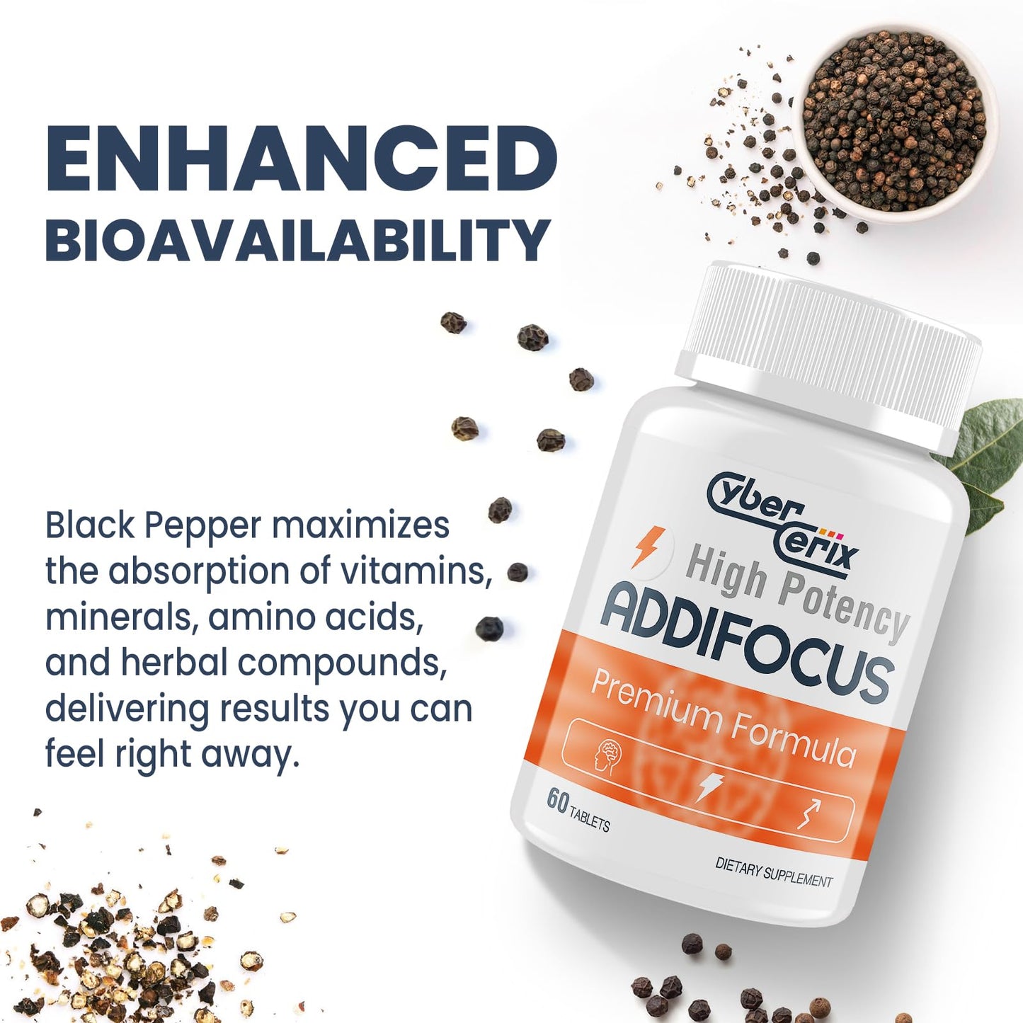 17-in-1 Brain Supplements for Memory and Focus - Formula for Concentration, Clarity, Energy & Focus - Natural Caffeine Blend with Vitamins, Amino Acids & Herbal Extracts - 120 Tablets