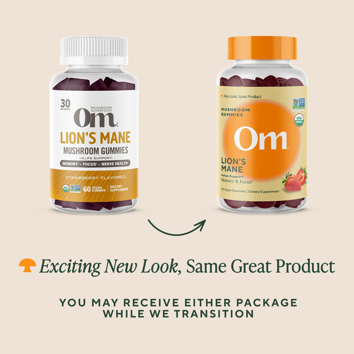 OM MUSHROOM SUPERFOOD Master Blend Mushroom Gummies – Organic 10-Mushroom Complex with Ashwagandha – Supports Immunity, Gut Health & Stress Relief – Mixed Berry Flavor – 28 Servings, 56 Count.