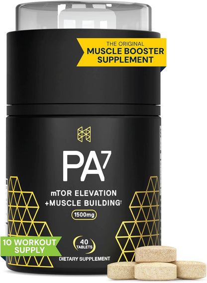 HPN PA(7) Phosphatidic Acid Muscle Builder Top Natural Muscle Builder - Boost mTOR | Build Mass and Strength from Your Workout | 10 Day Supply | Mediator phosphatidic acid with L-leucine supports protein synthesis, lean muscle and strength from training;