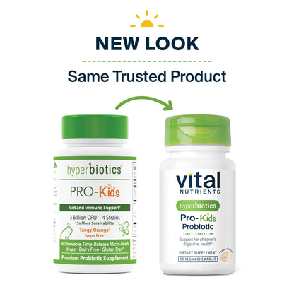 Hyperbiotics Vital Nutrients Pro Kids Probiotic ENT | Toddler Probiotics for Kids Ear, Nose and Throat | Targeted Immune and Digestive Health | Strawberry-Vanilla 45 Sugar-Free Chewable Tablets