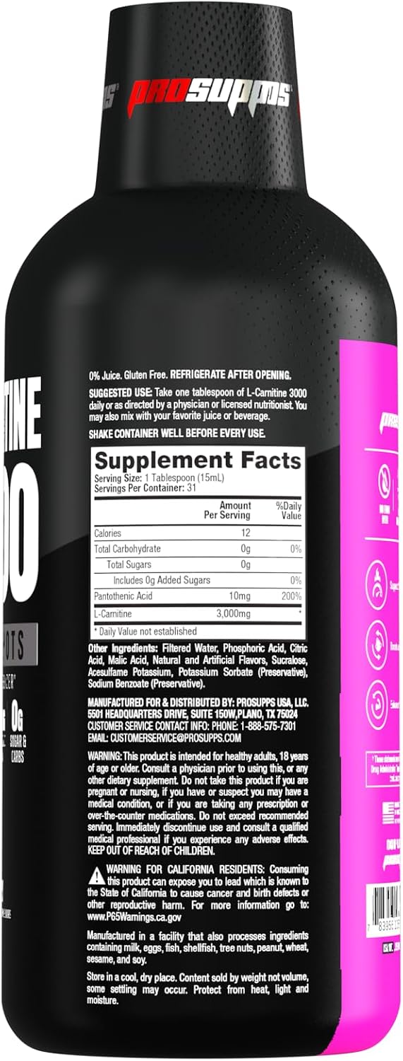 ProSupps L-Carnitine 3000 Stimulant Free Liquid Shots (31 Servings, Berry) and Mr. Hyde Signature Series Pre-Workout Energy Powdered Drink (30 Servings, Watermelon) Bundle
