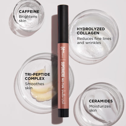 IT Cosmetics Superhero No-Tug Waterproof Eyeshadow Stick - Cream Eye Shadow with Built-In Primer - Longwear & Blendable - Suitable Eye Makeup
